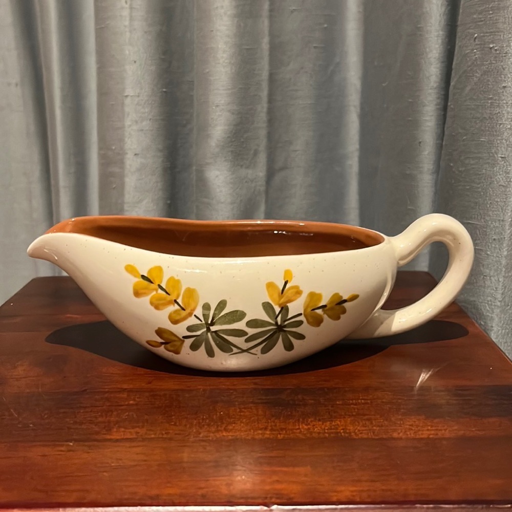 Stangl Pottery Gravy boat or Sauce Dish Golden Blossom Great for Autumn Decor